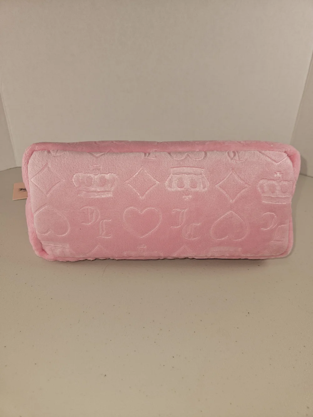 NWT Juicy Couture Pink Velvet Logo Cosmetic Pouch